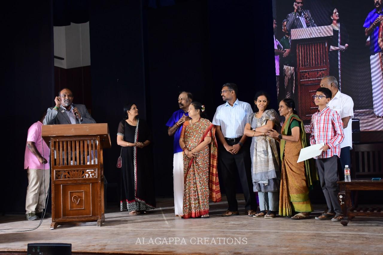 On stage at the closing ceremony